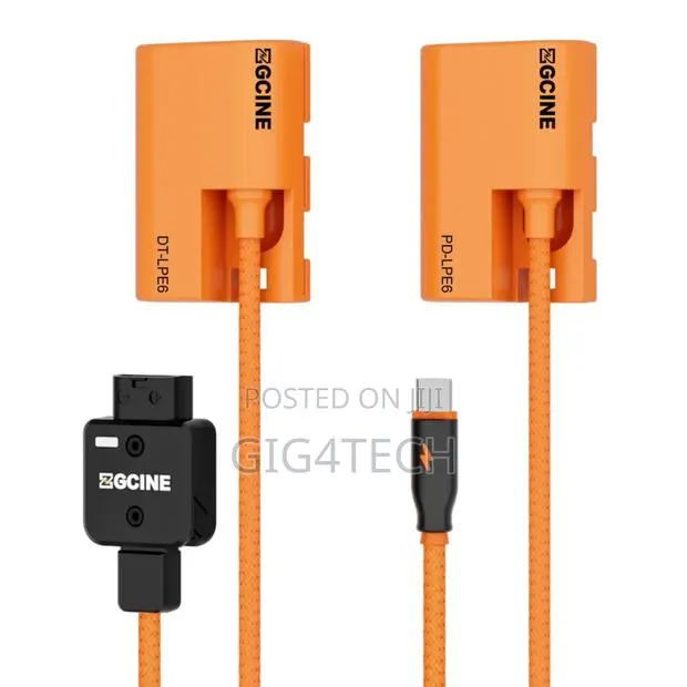 ZGCINE D-Tap to LPE6 Dummy Battery Cable(Braided Wire) · Photo 1
