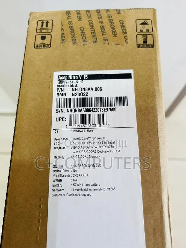 New Laptop Acer Nitro V 15 8GB Intel Core i5 SSD 512GB · Photo 1