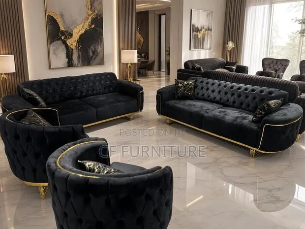 Luxury Velvet Sofa Set · Photo 1
