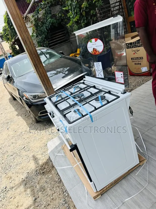 Mesmeric Sleek Gas Cooker Oven White 5b 60/90 · Photo 1