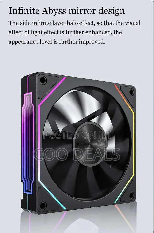 RGB PC Fans. 3 Packs + Remote Argb Hub 6th Gen Prismatic Edge Mirror
