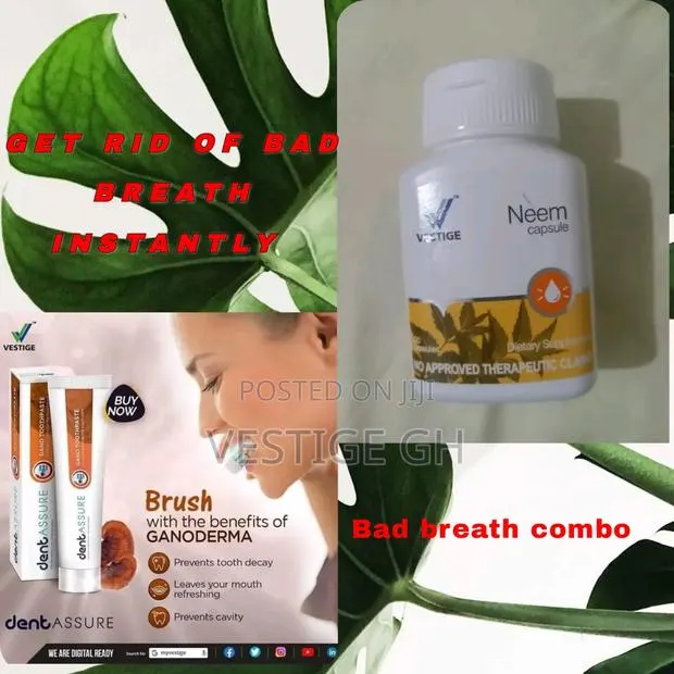 Halitosis/ Bad Breath Combo Neem Capsules Gano Toothpaste · Photo 1