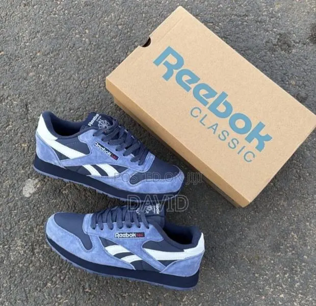 Reebok Classic Leather – Navy & Blue Suede Sneakers · Photo 1