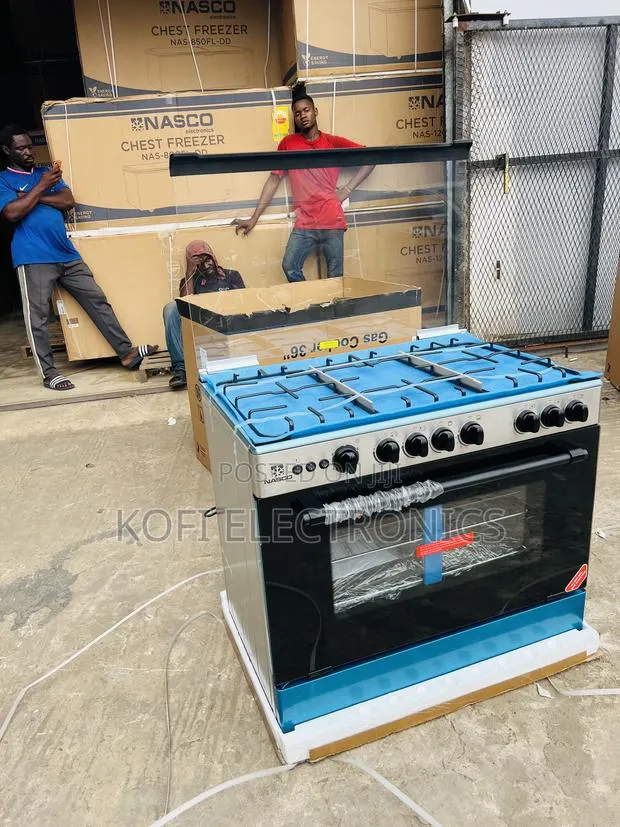 Easy to Fit in Kitchen Nasco Gas Cooker - 5 Burner Silver · Photo 1