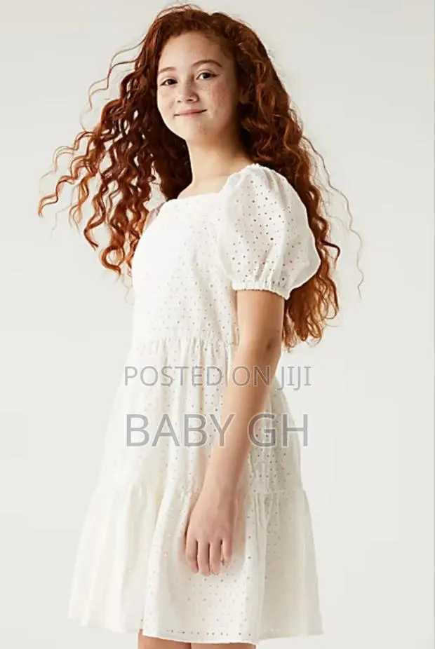 M S Pure Cotton Tiered Dress 8-9years · Photo 1