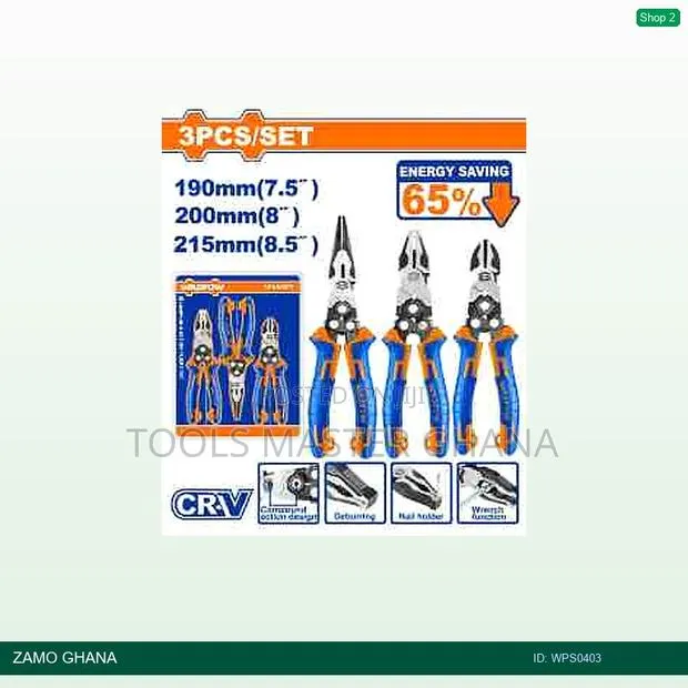 3 PCS Compound Action Pliers - Wps0403 · Photo 1