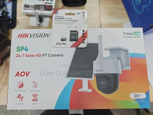 Hikvision SP4 Solar Camera 4mp Sim Card + Free SD Card 128GB · Photo 1