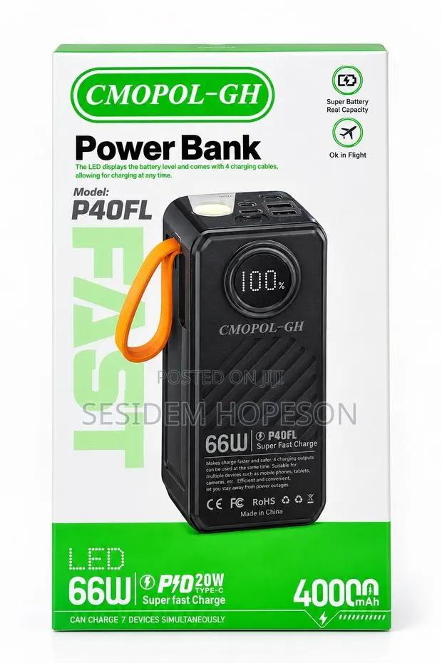 CMOPOL-GH Power Bank (Model: P40FL). · Photo 1