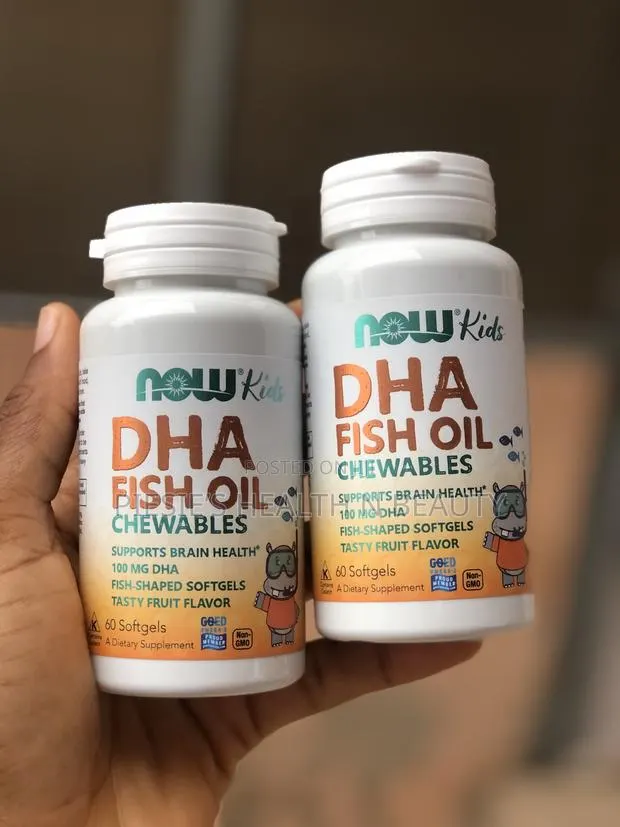 Now Kids Dha Fish Oil Chewable 60 Softgels · Photo 1
