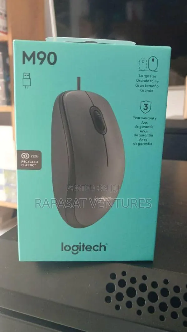 Logitech Wired Mouse M90 Black Usb Original · Photo 1