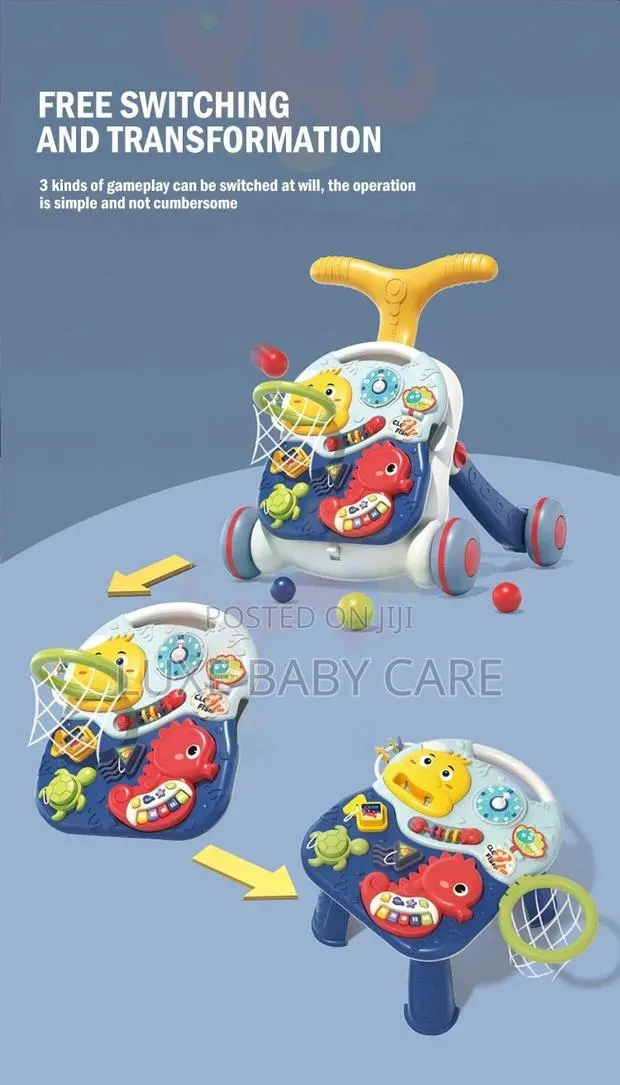 3 in 1 Baby Walker With Musical Table, Adjustable Walker . · Photo 2