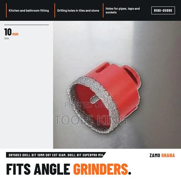 Drygres Drill Bit 10Mm Dry Cut Diam. Drill Bit Superpro M - RUBI-05990 · Photo 1