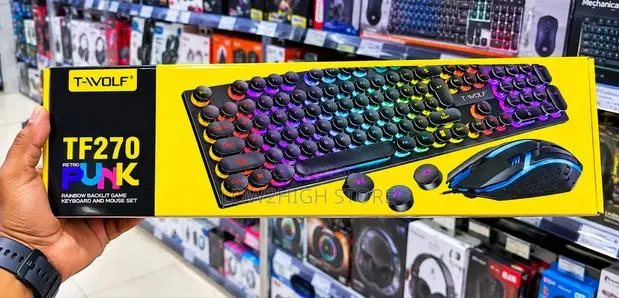 T-Wolf TF270 Gaming Keyboard Mouse Combo. RGB Backlight Wired USB · Photo 1