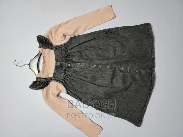 George Braced Denim Dress With Long Sleeves Top. · Photo 1