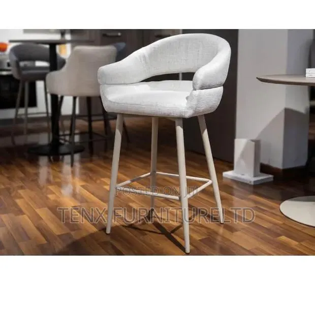 Bar Stool Beige Fabric Bar Stool · Photo 1