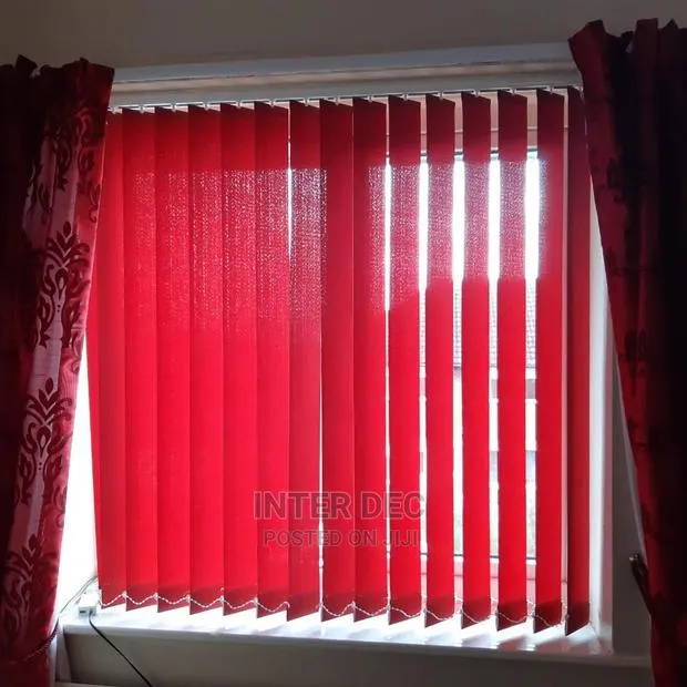 Red Vertical Blinds for Offices · Photo 1