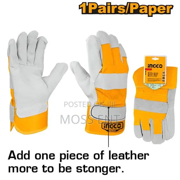 Leather Gloves 10.5" - Hgvc01 · Photo 1