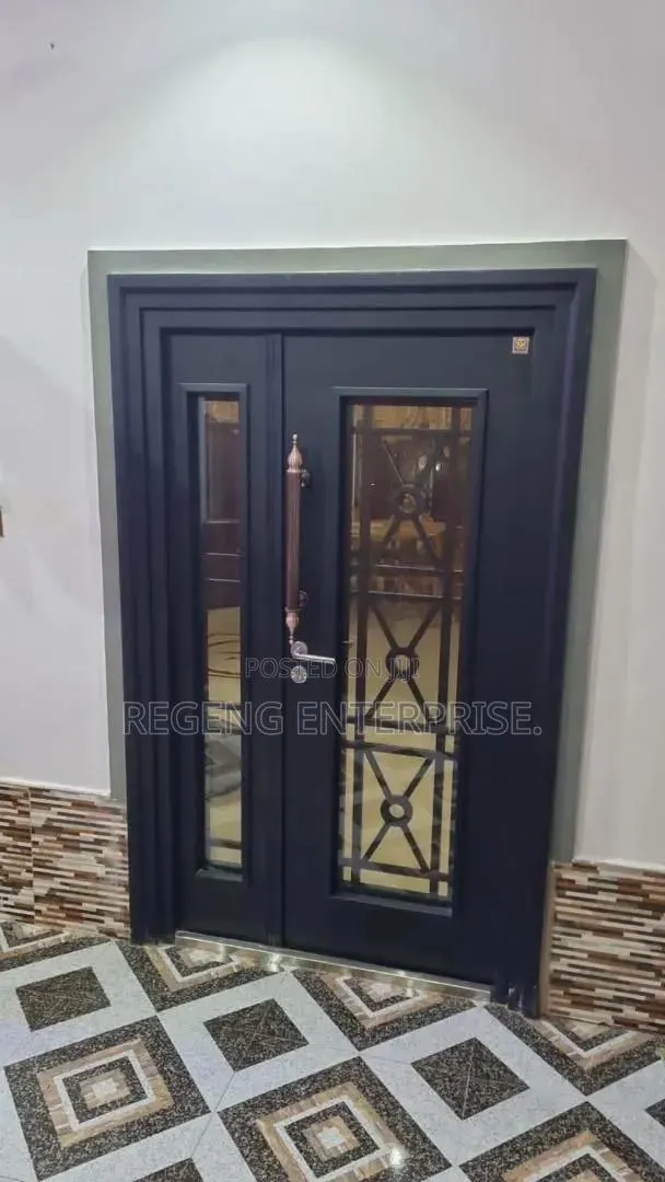 Doorco Heavy Door With Glass Security Locks