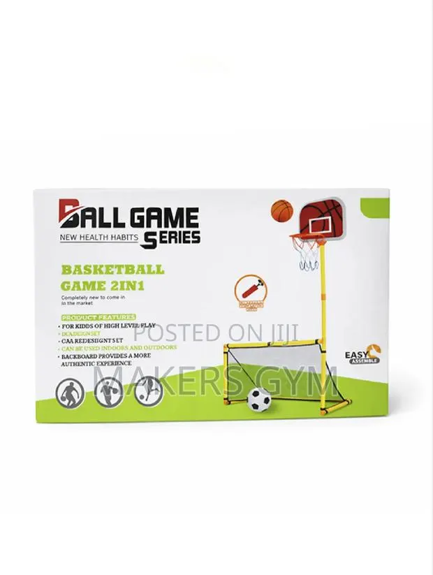 2 in-1 Sports Game Set - Basketball Hoop Football Goal for Kids · Photo 4