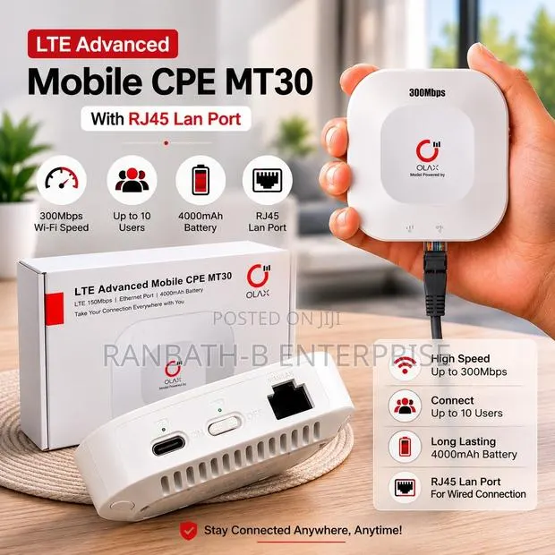OLAX MT30 – 300Mbps Speed, RJ45 LAN Portable Connectivity · Photo 1