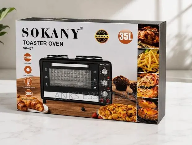 35L Sokany Countertop Oven With Twin Hot Plates Timer · Photo 1