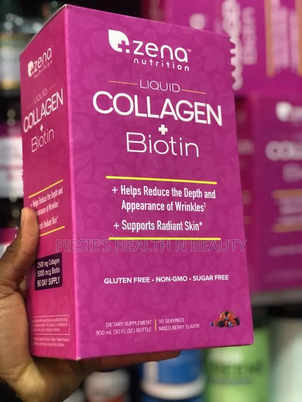 Zena Liquid Collagen for Women Men Collagen Peptides+Biotin · Photo 1