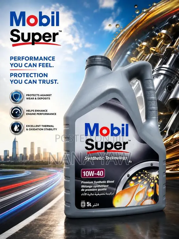 Mobil Super Synthetic Technology Engine Oil 10W - 40 5L · Photo 1