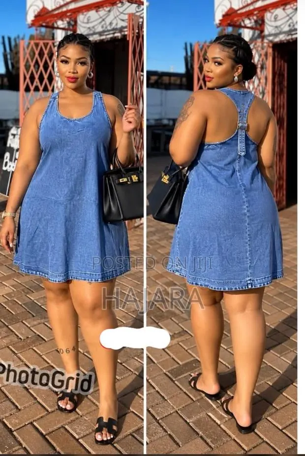 Chic Backless Denim Sundress · Photo 1