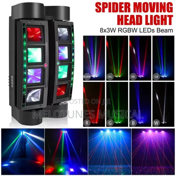Moving Head, RGBW LED Spider Beam Stage Concert Light · Photo 1