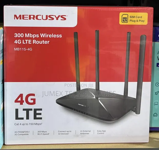 4g Universal Router Mercusys 300 MBPS Wireless 4g Lte Router Mb115-4g · Photo 1
