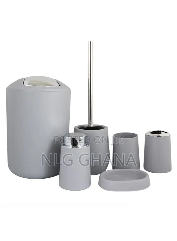 6-PCS Bathroom Accessories Set With Trash Can/Bin. · Photo 1