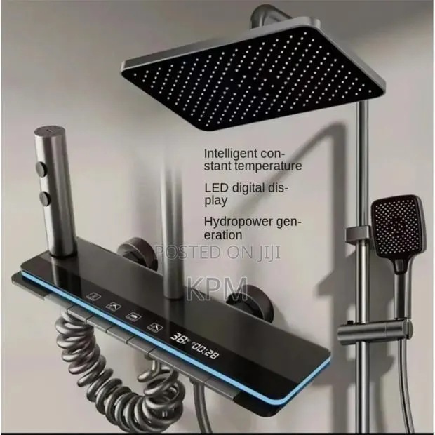 New Generation Morden Digital Led 4 Plugs Flat Panel Piano Shower Set · Photo 1