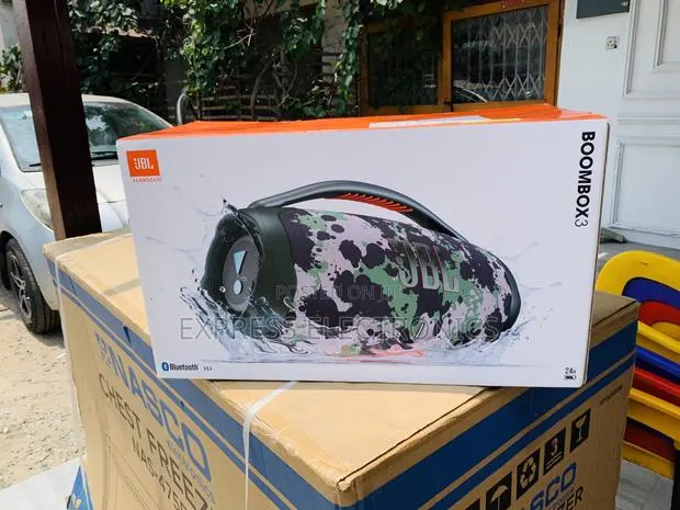Hot Deals JBL Boombox3 Powerful Bluetooth Speaker 3-Way Speaker System · Photo 1