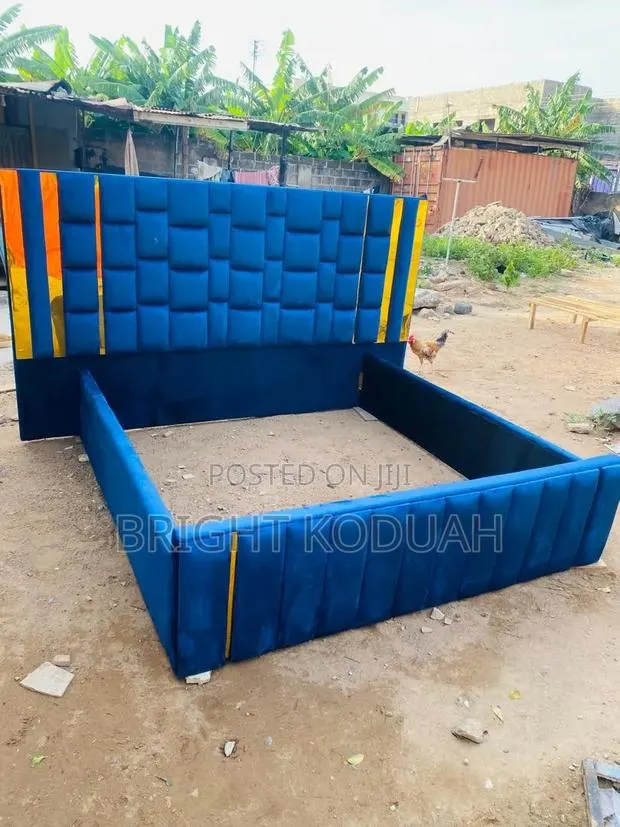 Deep Blue Super King Size Bed Frame · Photo 1