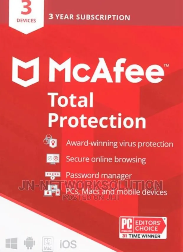 McAfee Total Protection 3 Devices 3 Year Windows/Mac/Android · Photo 1