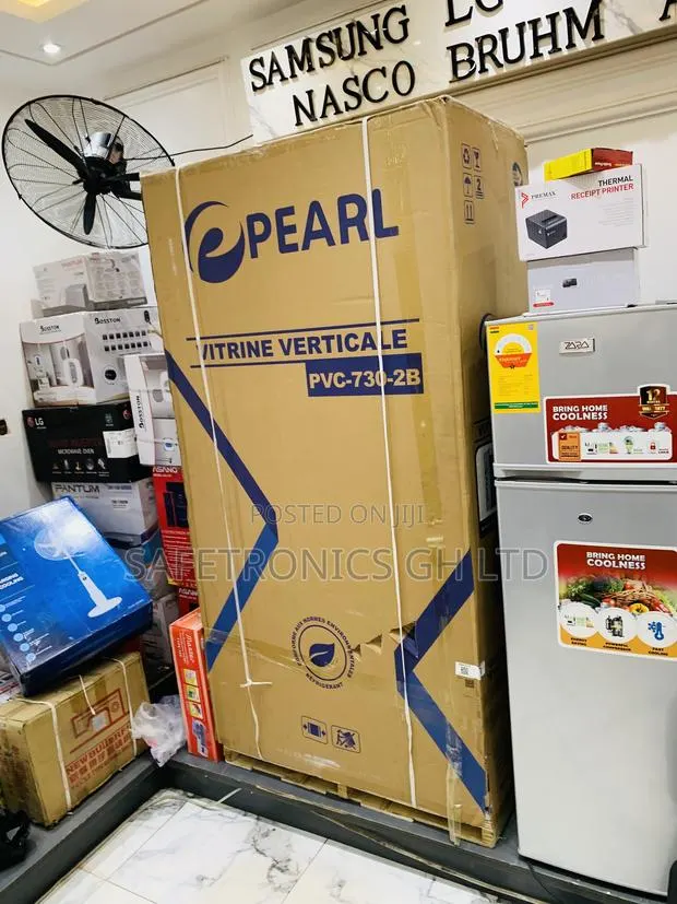 Grab Elegant Pearl 610l Double Door Display Fridge Cooler PVC-730-2b · Photo 1