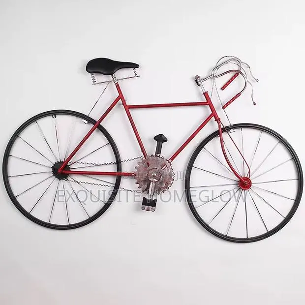 Vintage Metal Bicycle Wall Art With Added String Lights in Stock
