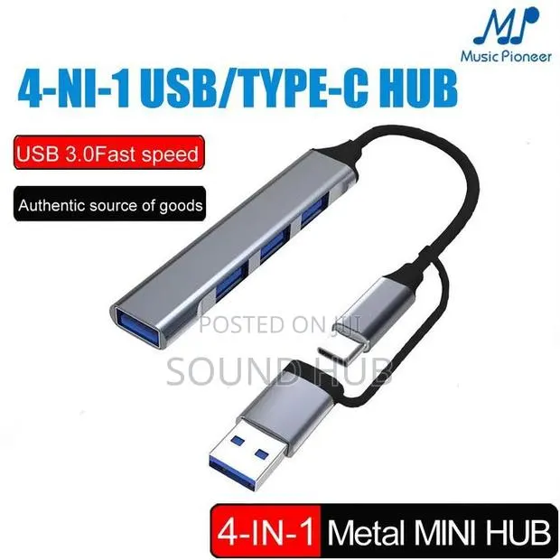 USB3.0 HUB 4 in 1 USB Type C Hub Splitter Adapter Expansion · Photo 1