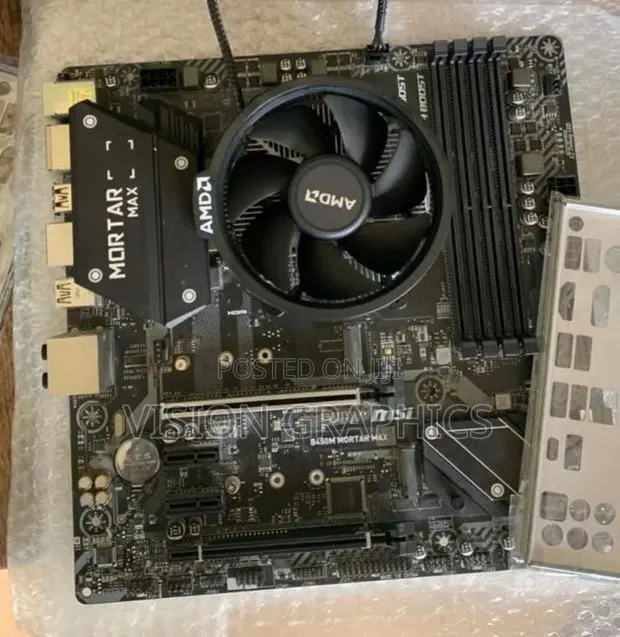MSI Mortar Max Type C Motherboard With Ryzen 3600 and AMD Cooler · Photo 1