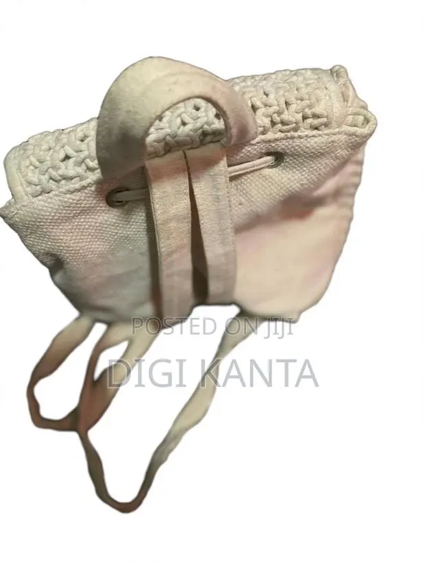 Handmade Beige Macrame Crochet Backpack - Unisex Ghana Made · Photo 1