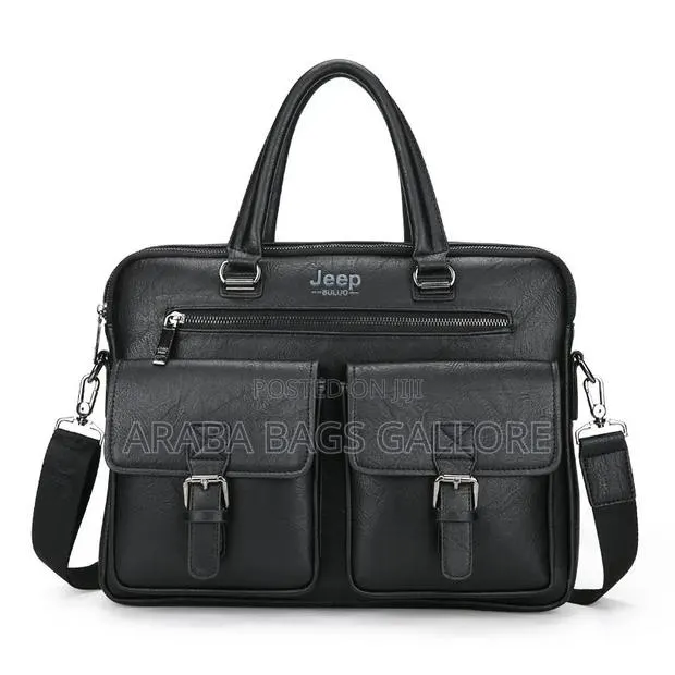 Original 17inches Jeep Leather Shoulder Laptop/Office Bag. · Photo 1