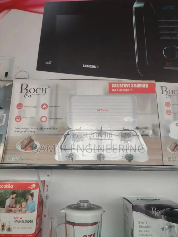 Roch Elegant 3-burner Gas Stove (Rgs-8035b3-d) – Cooking Performance · Photo 1