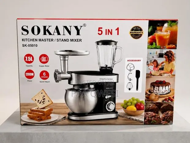 SOKANY 7.5L Multifunction Stand Mixer With Accessories · Photo 1