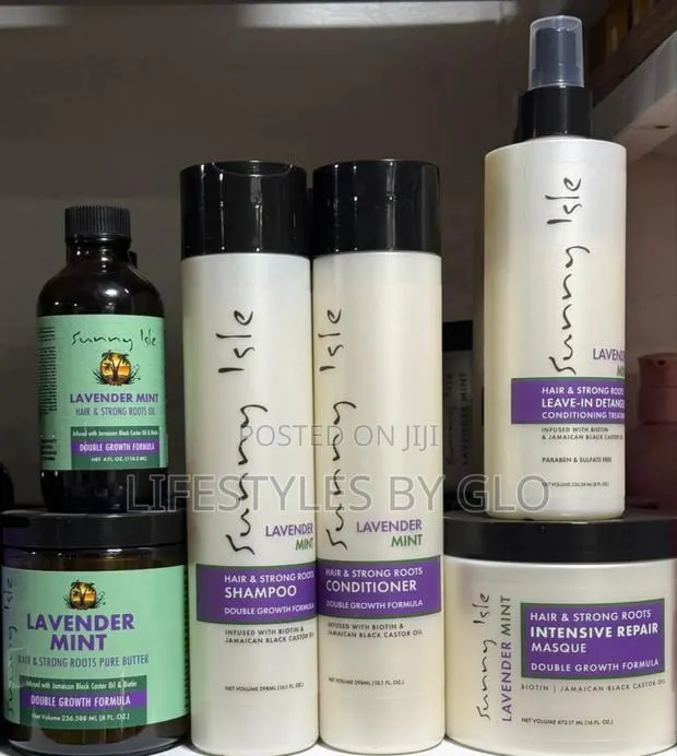 Sunny Isle Lavender Mint + Biotin Hair Growth and Strong Roots Set · Photo 1