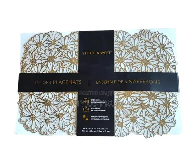 Stitch Weft Rectangular Placemats - 6 Set · Photo 1