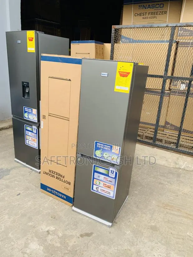 Top Class Grey Nasco NASD2-23-SK 170L Double Door Bottom Freezer · Photo 1