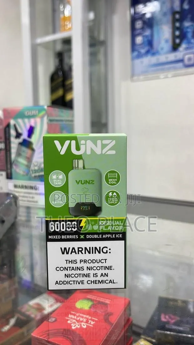 VUNZ Disposable Vape – 60,000 Puffs | Dual Tank X2 Flavor | Mesh Coil · Photo 1