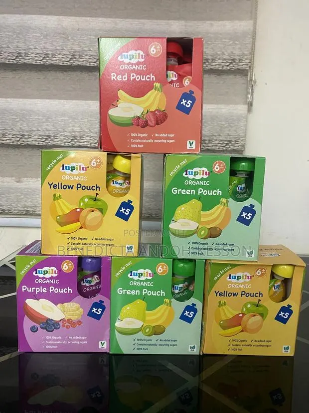 Lupilu Organic Red/Green/ Yellow Fruit Pouch · Photo 1