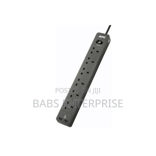 Apc Surge Arrest Essential Surge Protector 6x Bs1363 Outlet Plug/2m · Photo 1