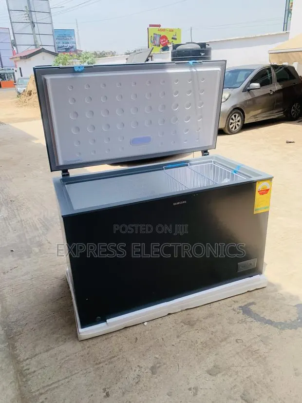 Ultra Modern Sleek Dark Grey 371l Chest Freezer Samsung · Photo 1